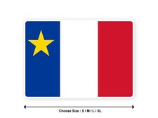 Sticker drapeau CANADA ACADIE acadien province region canadien autocollant