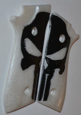 Taurus PT92, 99, 100, 101 pistol grips large blac punisher on