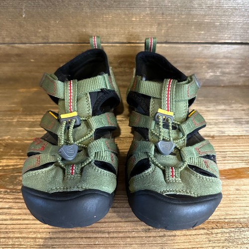 Big Kids Keen Seacamp II CNX Green Athletic Hiking Fisherman Sandals Size 1 Y - Picture 3 of 6