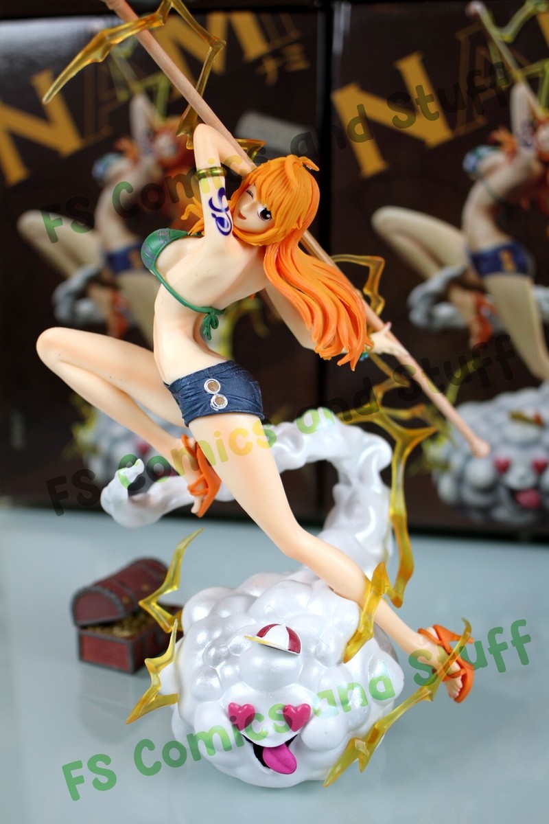 Nami & Zeus w/ Clima-Tact Weapon -'One Piece' Anime - 12 inch PVC