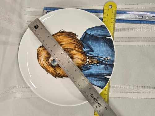 West Elm Rachel Kozlowski Dapper Animal Plate Tamarind Monkey NWT 9" - Picture 2 of 3
