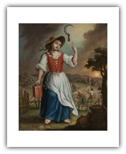 Folk Art : "Saint Notburg - Miracle with a Sickle" — Giclee Fine Art Print - Picture 7 of 7
