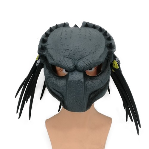 Predator Mask Gloves Halloween Props Headgear Helmet Adult Latex Costume Cosplay - Picture 14 of 18