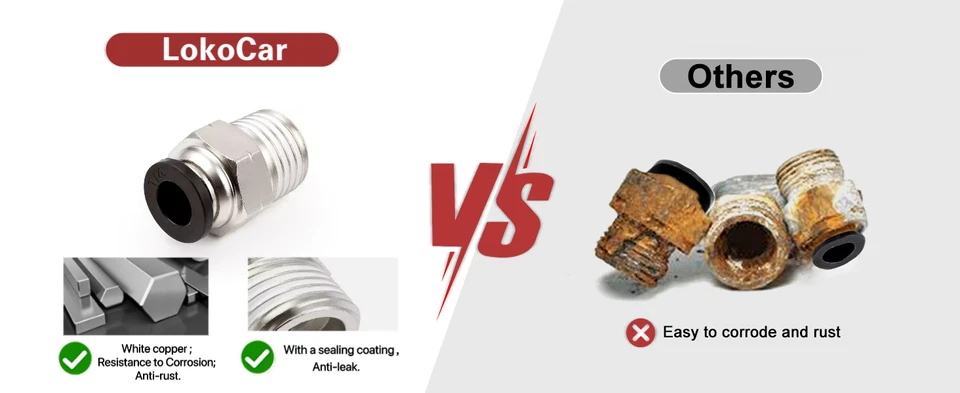 Tubo de 1/4" OD a 1/2" NPT rosca macho empuje para conectar accesorios de manguera recto 5 piezas Foto 4 de 4