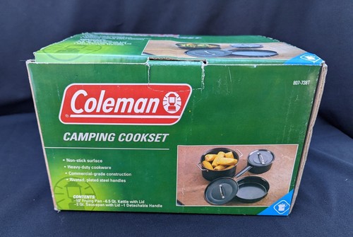 NUEVO Coleman 6 piezas Grado Comercial Antiadherente Resistente Camping Cook Set 807-738T - Imagen 3 de 3