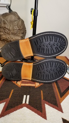 Mens Handmade Genuine Cowhide Leather Monkey Logger Lace To Toe Boots US 9 EU 43 - Picture 13 of 14