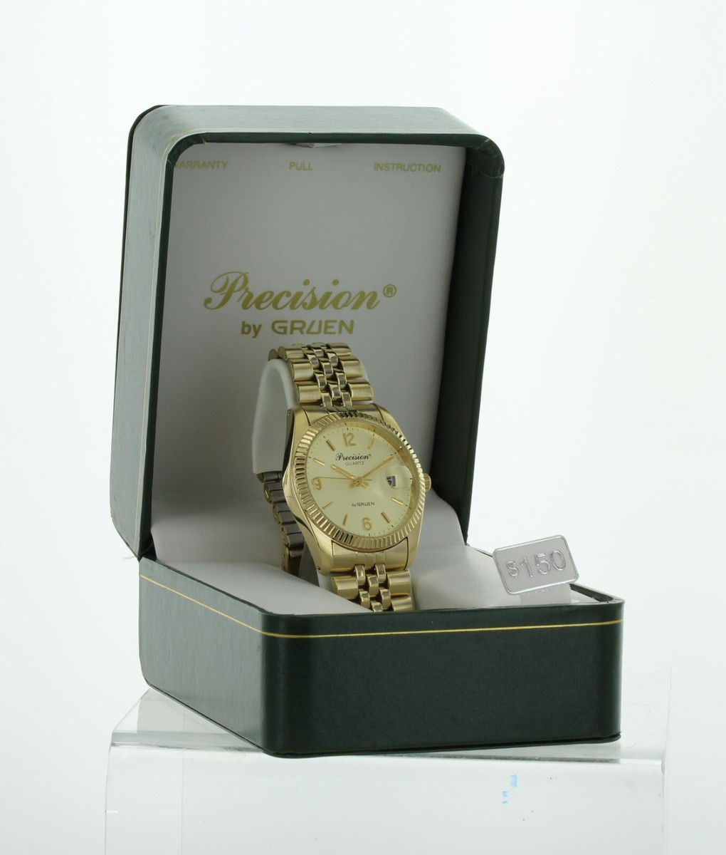 Gruen Precision Mens Silver Gold Tone Stainless Steel  display picture 3
