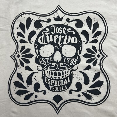 Jose Cuervo Especial tequila  Black Skull T Shirt. Free Shipping USA. Large Only