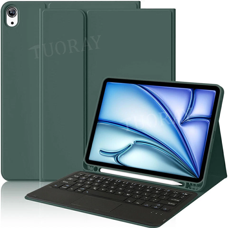 Touchpad Keyboard Case Cover For iPad 6/7/8/9/10/11th Gen Air 3 4 5 6 Pro 11 M2 - Image 3 of 4
