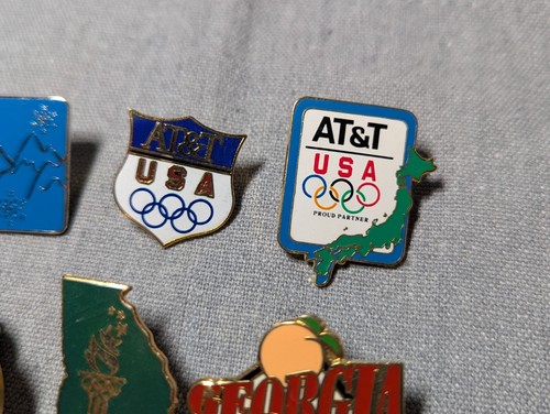 Lot of 15 Different Olympic Lapel Pins - Mainly Atlanta 1996 and Sponsors Coke - Picture 3 of 8
