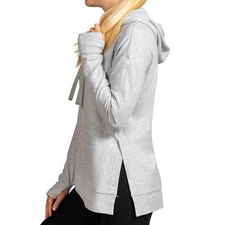 ACTIVE LIFE WOMEN'S MODAL HOODIE TUNIC - HEATHER GRAY (S)-(M)-(L)-(XL)-(XXL) NEW