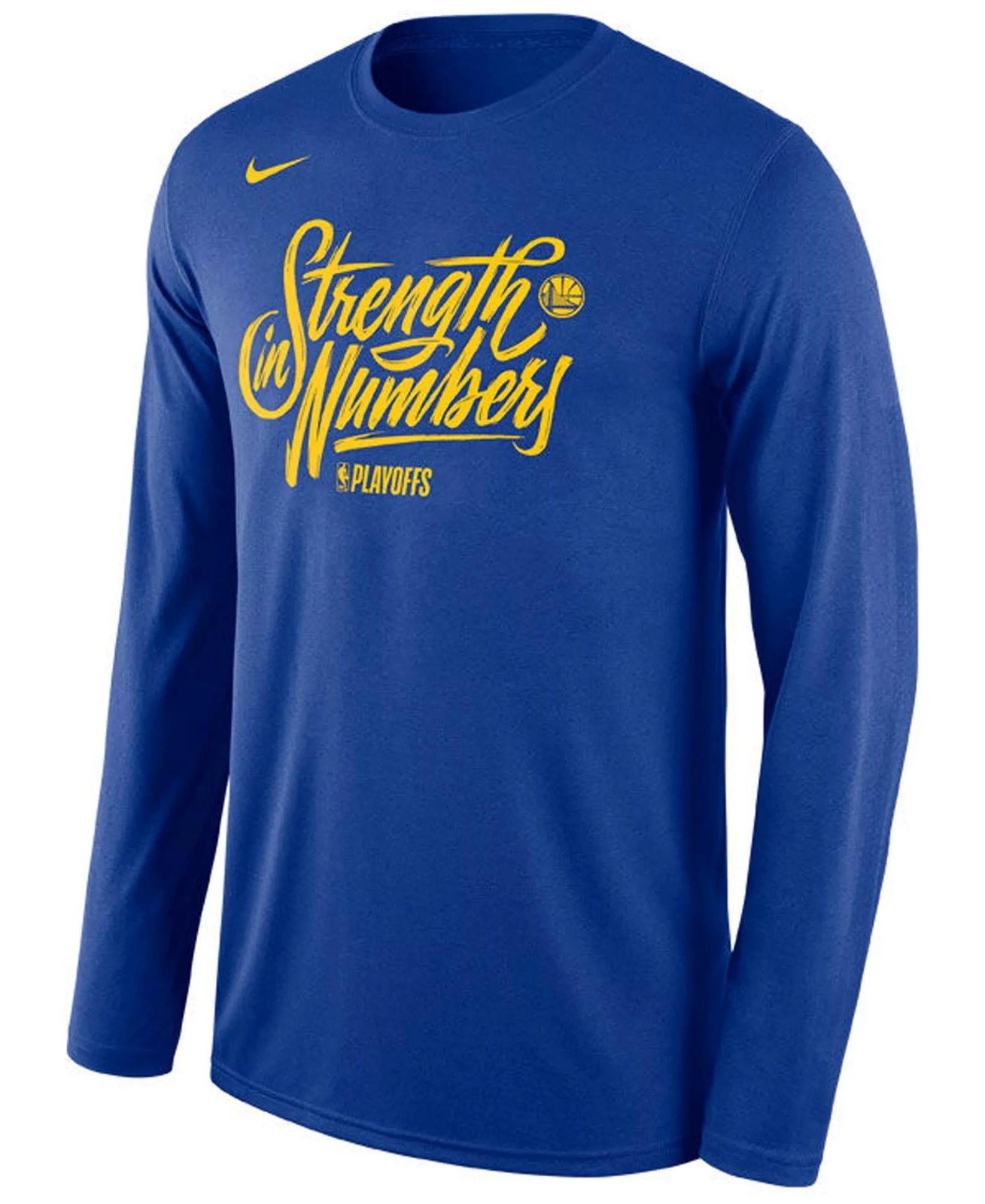 [813158-495] Мужская футболка с длинным рукавом Nike NBA GSW Playoffs Strength In Numbers