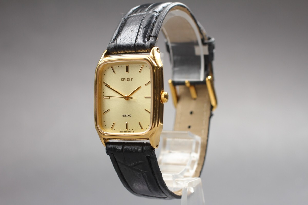 Near MINT ] SEIKO Spirit 5E31-5B50 27mm Gold Dial Quartz Men's | eBay