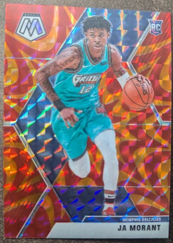 2019-20 Panini Mosaic JA MORANT RC Orange Reactive Prizm #219 Grizzlies