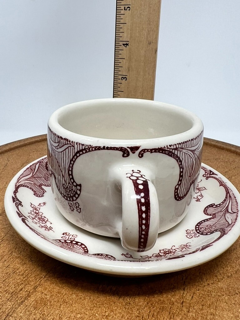 Vintage Tepco China Company USA 2 Ceramic Cups and Saucers 1050's
