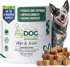 Dogs Hip Joint Glucosamine Health Supplement 120 Dog Soft Chews Mobility 9/2027