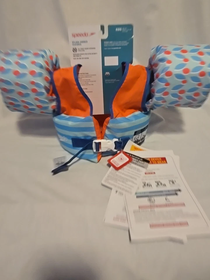 Speedo Kids Swim Life Vest Float 33-55 lbs: 3-5 yrs safe- Fish Design - Image 4 of 4