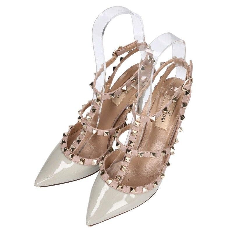 Valentino Garavani Pumps Heel Studded Leather Multicolor EU37.5/US7.5 116203c thumbnail 15