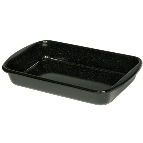 Riess Emaille Auflaufform Schwarz 40 Cm Bratreine Bratpfanne Email BräTer-image