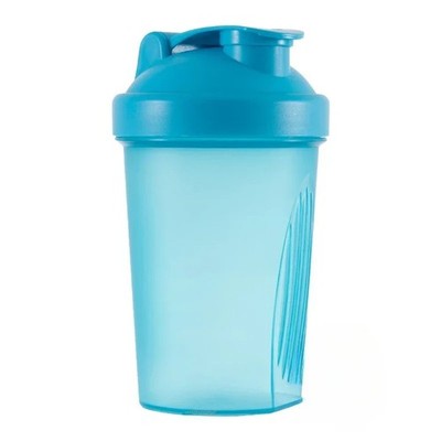 400ml Protein Shaker Flasche BPA frei mit Edelstahl Ball Auslaufsicher Gym Sport
