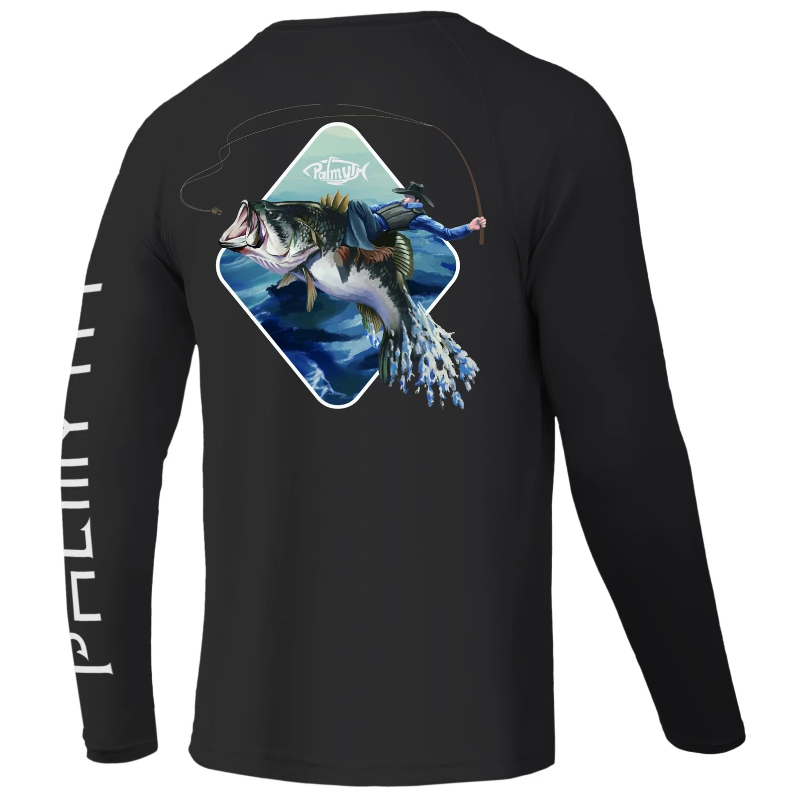 Fishing Shirts for Men Long Sleeve UPF 50+ T Shirt Sun Protection Tee (Black/...