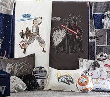 Funda nórdica Pottery Barn Star Wars lado claro algodón percal ropa de cama blanca queen