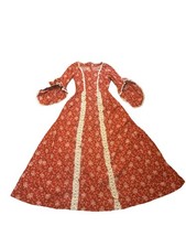 Vintage 1960s 1970s Victorian Style Prarie Dress