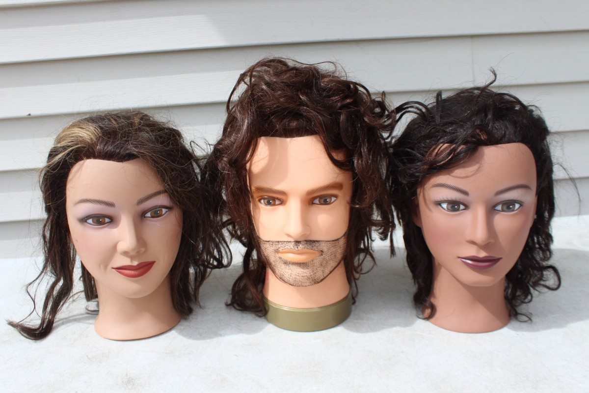 3 CELEBRITY MANEQUIN HEADS FOR COSMETOLOGY SCHOOL HAIR STYLING AND TRAINING New. Celebrity | Curly | Coily | Cosmetology Mannequin | Beauty  main image 3