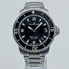 Blancpain Fifty Fathoms 5015-12B30-98B 45mm Black Dial Automatic Full Set
