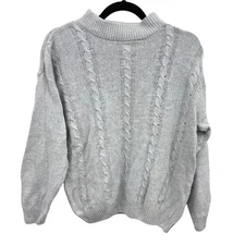 Vintage Colter Bay Sweater Size Large Gray Silk Angora Blend 