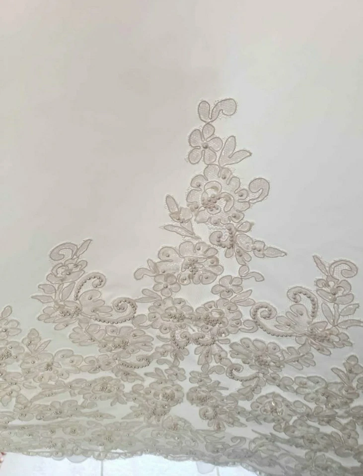 2001 Size 6 Wedding Dress And Train - Image 4 of 4