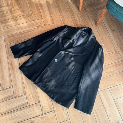 GAP Men Wool Coat   Classic Winter Overcoat, Mantel, Schwarz, XL