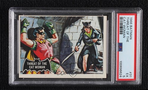 1966 Topps Batman Black Bat #31 Threat of the Cat Woman — PSA 5