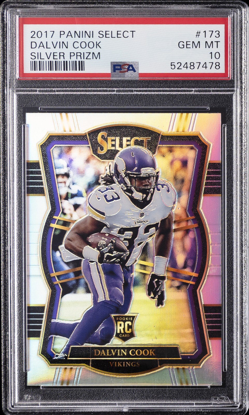 Dalvin Cook Panini Select #173 Silver Prizm