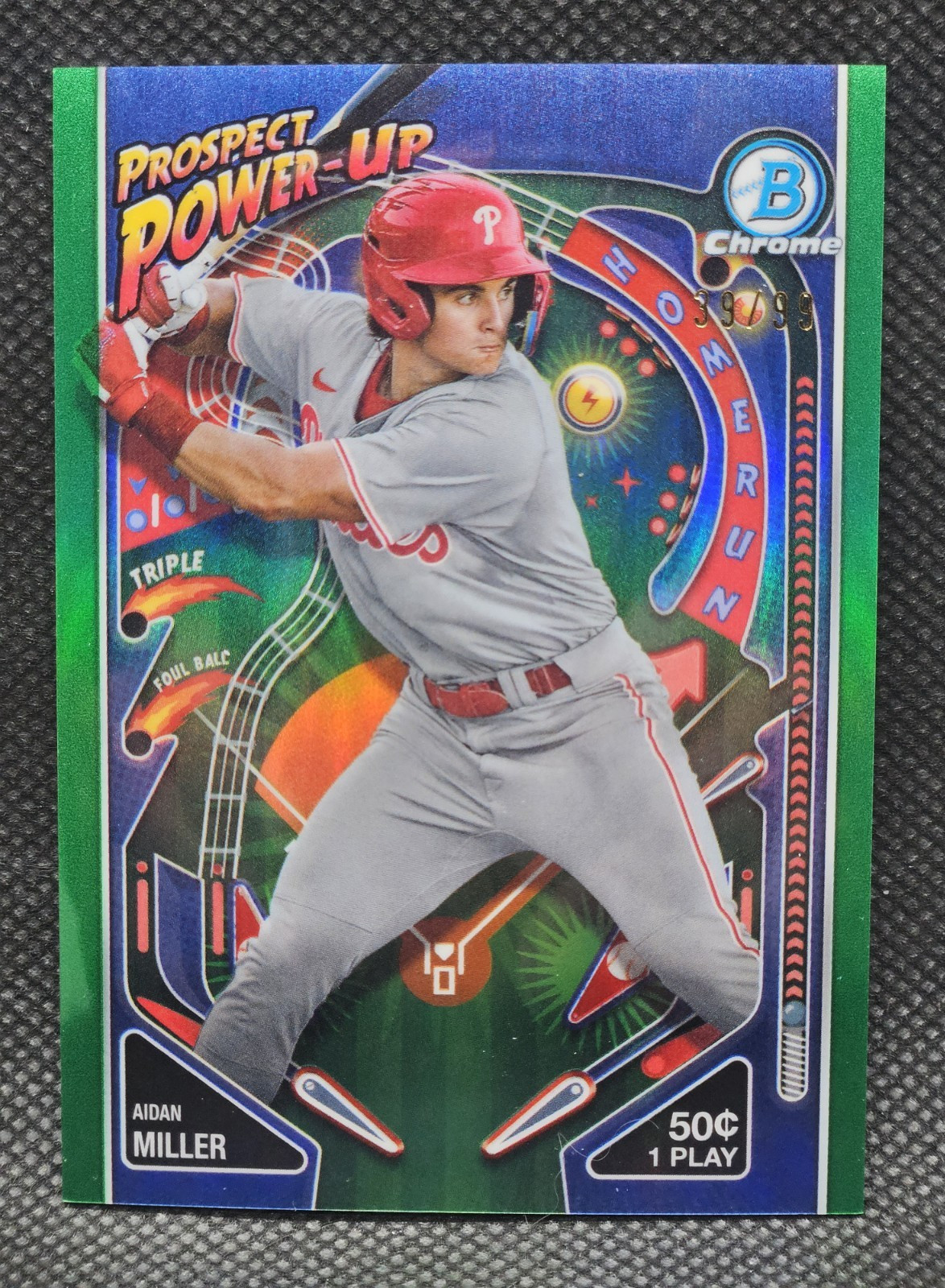 2024 Bowman Chrome PP-18 Prospect Power Up Aidan Miller Green 39/99   RC