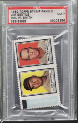 SLA71- 1962 Topps Briefmarken Verkleidung # Nno Jim Gentile Hal W Smith - PSA