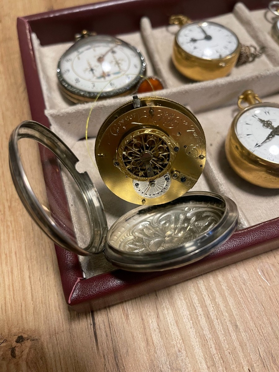 Antique 18th Century BREGUET France Silver Verge Fusee Pocket