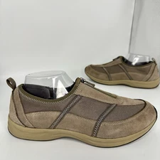 Easy Spirit Amore Leather Zip Sneaker Women 11 M Brown Suede