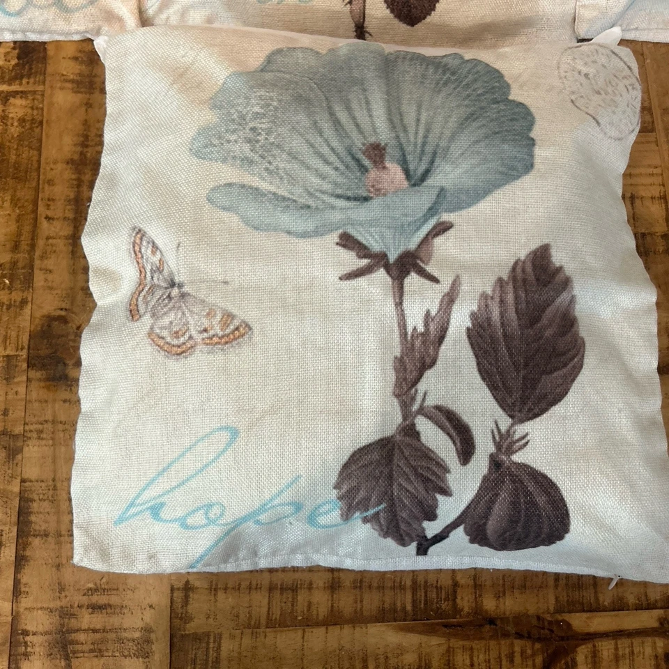 Set Of 4 Decorative Throw Pillow Covers, Faith, Hope, Peace , Love Covers Only - Image 4 of 4