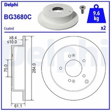 2x Bremsscheibe hinten für KIA Sportage 2 JE KM 3 SL | 128516