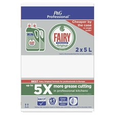 Image of Fairy Professional Original Washing-Up Liquid 2 x 5L advance Formula 5X Cleaning