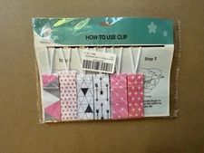 Smlpuame Pacifier Clip Girl, 6 kg Pack Stylish Binky Plastic Clip, Pink,Grey 