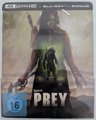 PREY Limited Steelbook Edition 4K UHD Blu-Ray HDR Predator 5 2022 Sci-Fi NEU