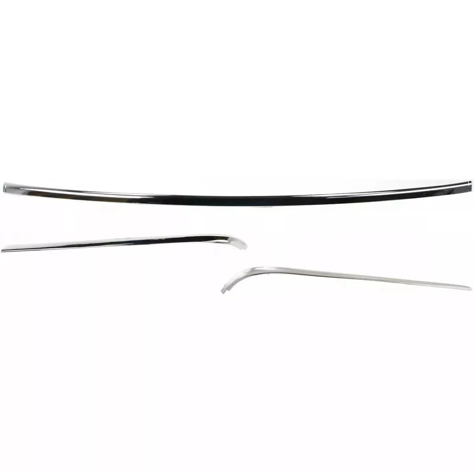 Fits 1998-2002 Lincoln Town Car New Rear Bumper Trim Molding Chrome Set of 3Pc - Изображение 2 из 4