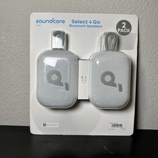 Soundcore Select 4 Go Bluetooth Speaker by Anker 2-pack Bundle Open Box White