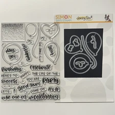 Simon Says Stamp Honey Bee Stamptember Tie One On Stamps & Dies Balloon Party