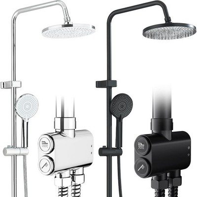 Edelstahl Duschset mit Handbrause Regendusche Duscharmatur Duschsystem Duschkopf
