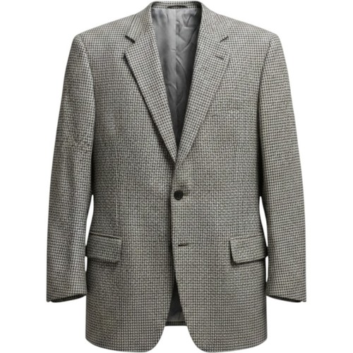 Joseph, Joseph Abboud Mens 44L Lambswool Houndstooth Blazer Sport Coat Black Vintage USA