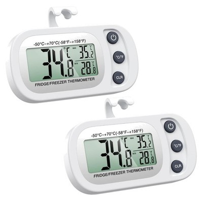 Digitale Kühlschrank Thermometer 2er Pack Haken Magnet Min/Max Funk