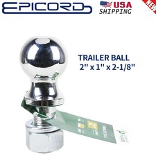 New Trailer Hitch Ball 2-inch Diameter 1 X 2-18-inch Shank 6000 Lbs Chrome Usa